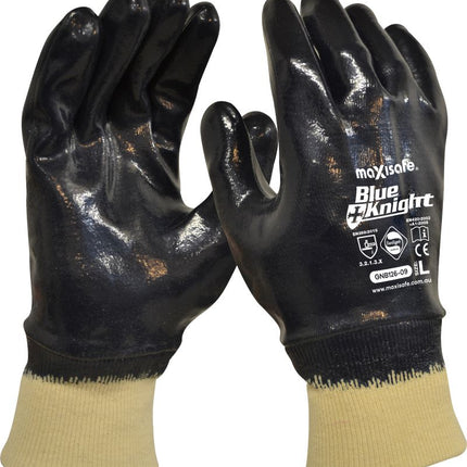 Blue Knight Fully Coated Nitrile Glove
