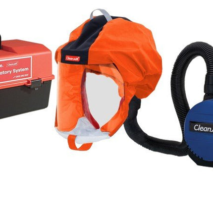 CleanAIR Short Blue Hood CA-1 with Basic PAPR