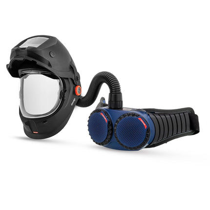 SKU: R303201 - Ready 2 Weld Kit -  CleanAIR Omnira COMBI Flip-up Welding Helmet & AerGO PAPR Kit