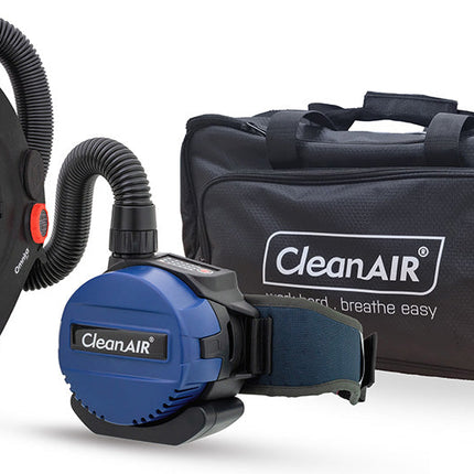 CleanAIR Omnira Face Shield & Basic PAPR Kit with duffel bag