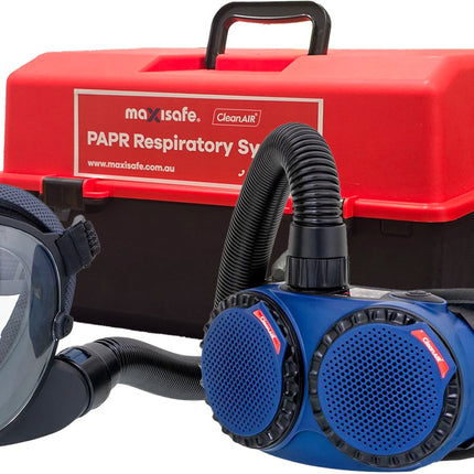 UniMask with AerGO PAPR and P3 filters in portable storage container