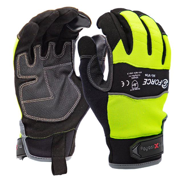 G-Force HiVis Mechanics Riggers Glove