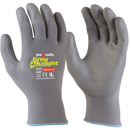 Grey Knight PU Coated Glove