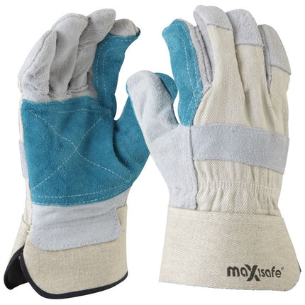 Heavy Duty Green Leather Polishers Glove