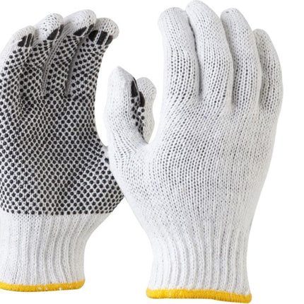 Maxisafe Bleached, Knitted Poly Cotton, Polka Dot Glove