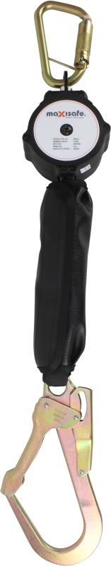 Maxisafe Self Retractable 2M lanyard w/ Carabiner & Aluminium Hook