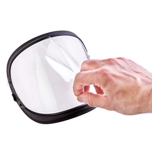 Pack of 10 protective tear-off films for R729100 UniMask/Omnira Cylindrical Visor