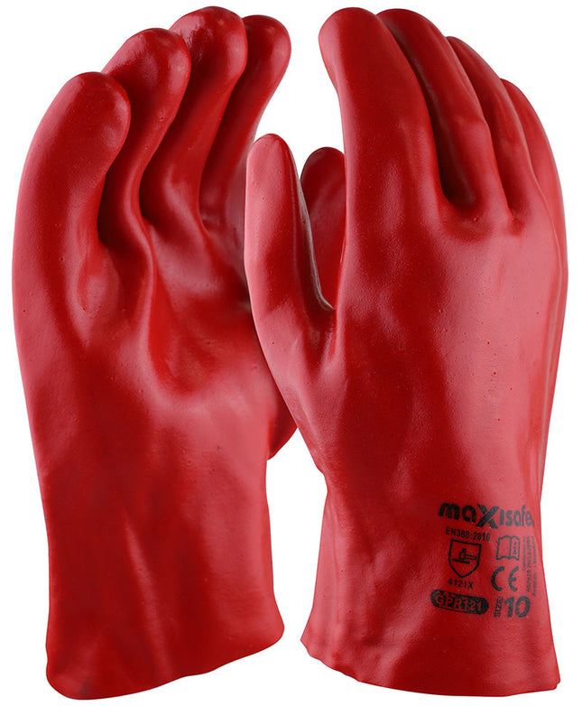 Red PVC Glove 27cm