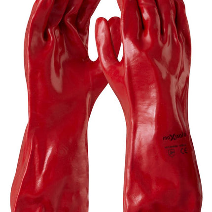 Red PVC Glove 35cm