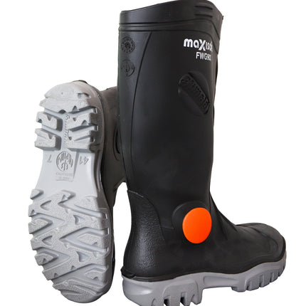 SKU: FWG903 - Stimela 'Superintendent' Black Gumboots with Safety Toe & Midsole