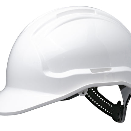Tuffgard White Unvented Hard Hat - Sliplock Harness