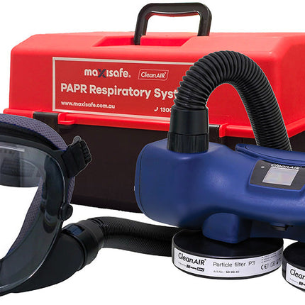 UniMask with Chemical 2F PAPR and P3 Filters in portable storage container