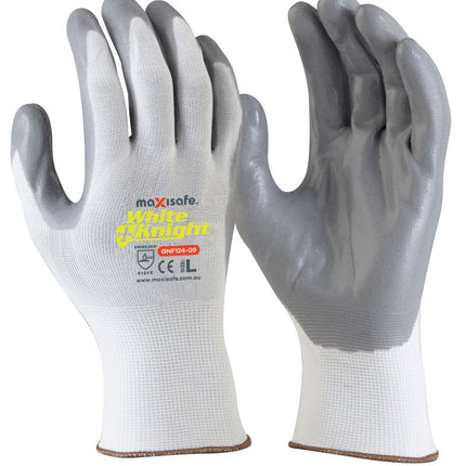 White Knight Foam-Nitrile Glove